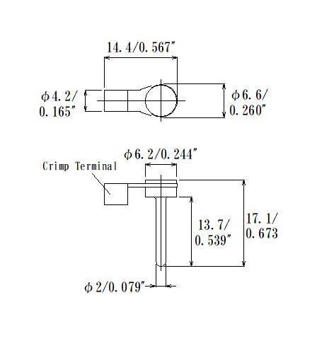 2.0mm Right Angle High Current Crimp Wire Terminal Plug Socket Pin - Image 2