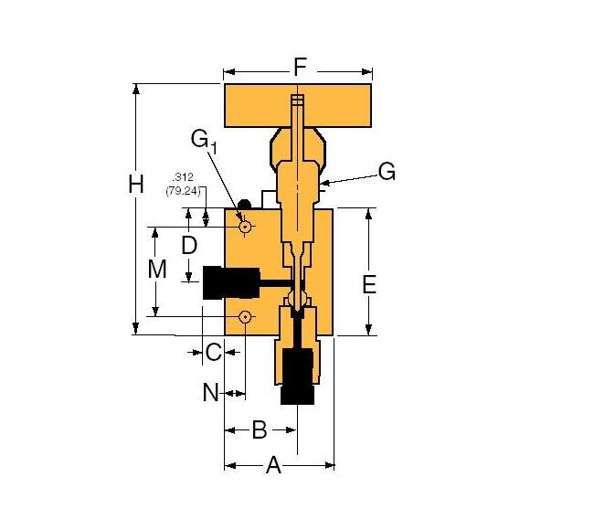Petersen® 146-9 Series Bolt Type Test Plug with By-Pass - Image 2