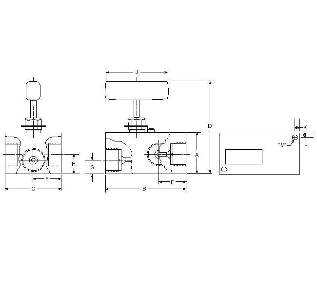 146-9 Series Bolt Type Medium Pressure Test Plug with By-Pass - Image 2