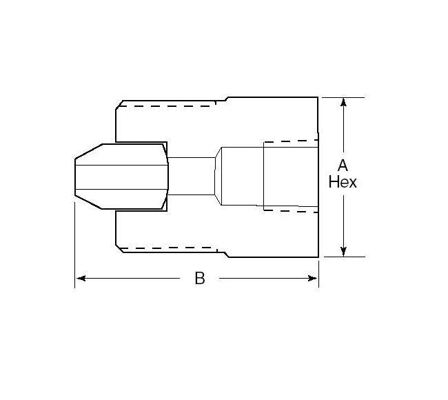 Duolok Tube Stub Adapter - Brass, 1/4 in TF x 1/8 in Tube Stub - Image 2