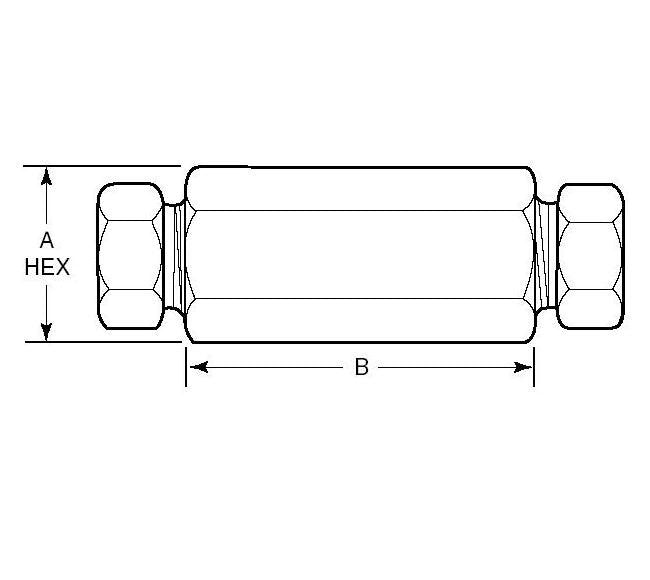 Duolok Tube Stub Adapter - 1/8in x 3/16in, Alloy 400 - Image 2