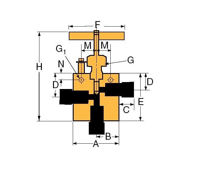 146-9 Series Bolt Type Medium Pressure Test Plug with By-Pass - Image 2