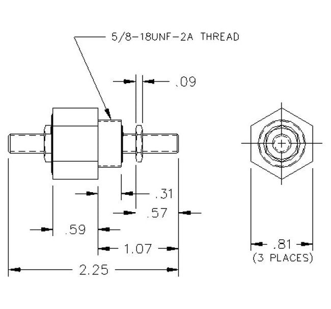 Unilok Bulkhead Union - 316 SS, 1/8 in, Instrumentation Tube Fitting - Image 2