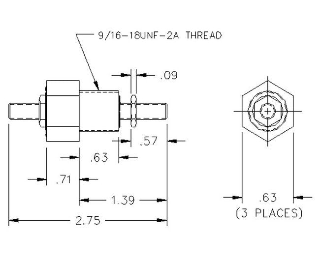 Unilok Alloy C-276 Union Tee - 1 inch, Tee Fitting - Image 2