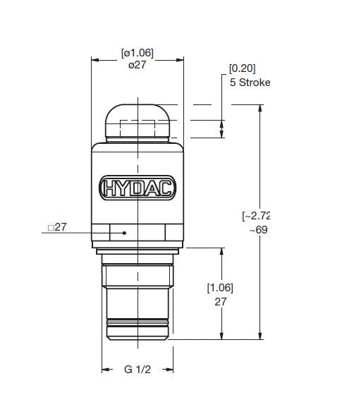 Hydac Visual Manual Reset Differential Pressure Clogging Indicator - Image 2