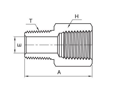 IA Series 1/4 Inch Adapter Fitting with NPT Threads - Image 2