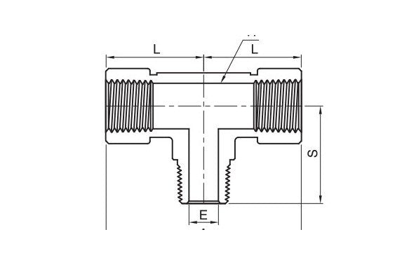 IBT Series 3/8-Inch Branch Tee Fitting - Stainless Steel, NPT Threads - Image 2