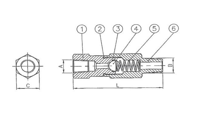 ICS6 Series 1/8 Inch In-Line Check Valve - Image 2