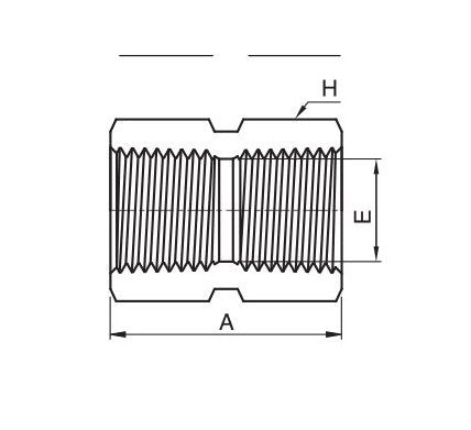 IHC Series 3/8 Inch Hex Coupling - NPT Threads, 316 Stainless Steel - Image 2