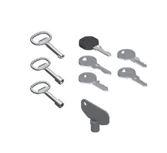 8mm Square Key, Die-Cast Zinc Black Powder Coated - 55mm Length - Image 1