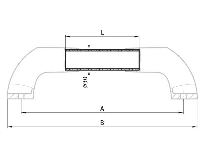 70.0mm L Stainless Steel System Handle Tube - Image 2