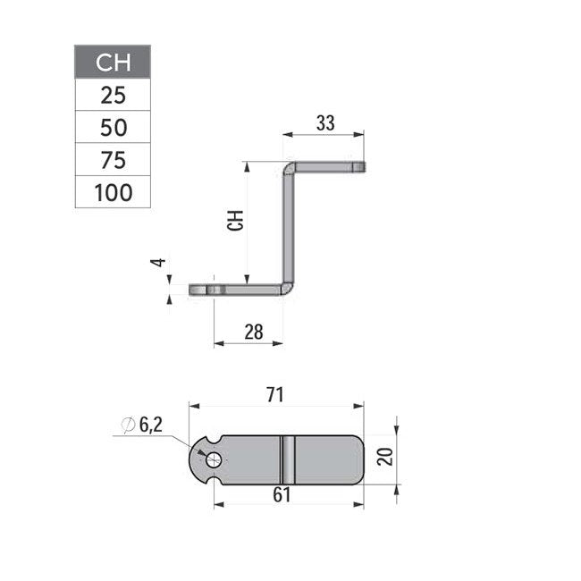 50mm Dimension CH Safety Cam for HVAC Locks - Image 2