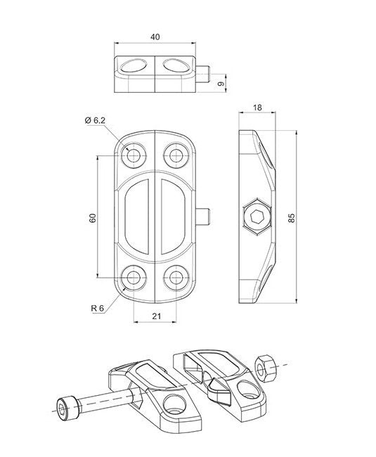 Zinc HVAC Clamp for Heating, Ventilation, and Air Conditioning Systems - Image 2
