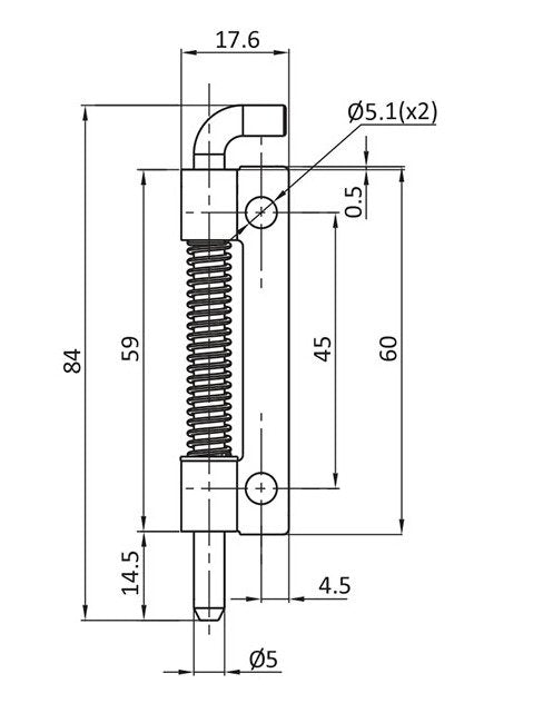 Large Right Door Spring Loaded Concealed Hinge - Screw On Version - Image 2
