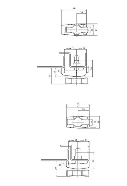22.0 x 18.0 mm HVAC Bridge Clamp System - All Electronics Hardware - Image 2
