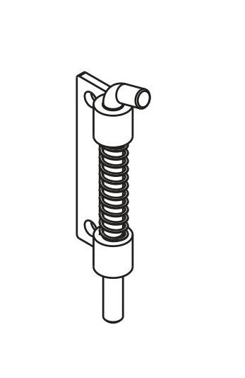 Spring Loaded Left Door Hinge - Screw On Version - Image 3
