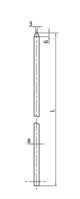 800mm Length Version A Mild Steel Rod with Zinc Plating - Image 2