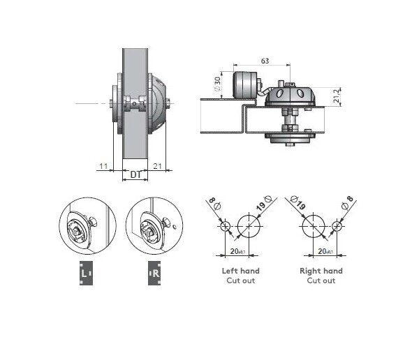 All Electronics Hardware 60mm HVAC Latch Cam Assembly - Image 2
