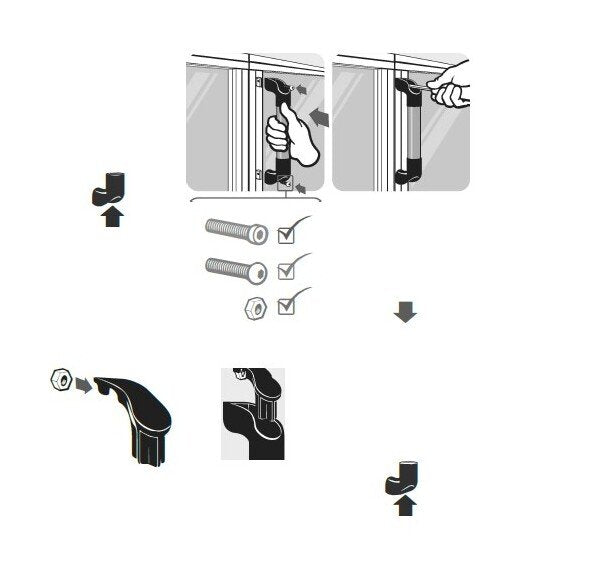 M8 Nylon Polyamide End Pieces Set for System Handles - Pack of 10 Sets - Image 1
