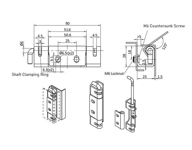 Heavy-Duty Mild Steel Concealed Hinge for Industrial Use - Image 2