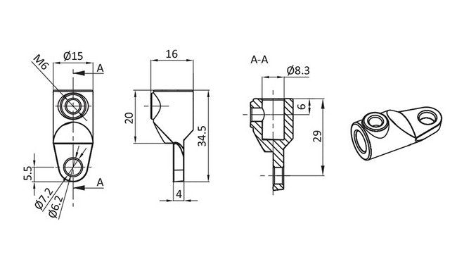 Zinc Plated Rod Adapter for Secure Door Latching - Image 2