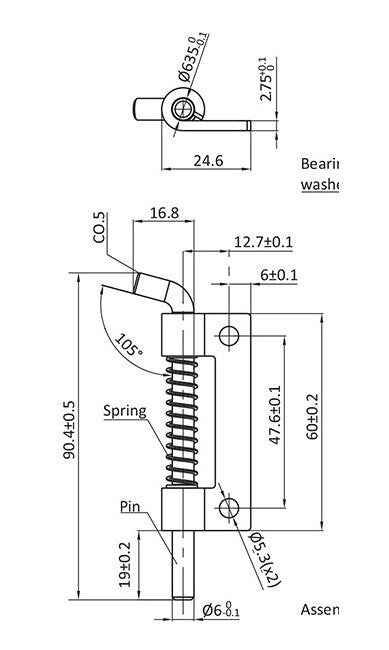 Right Door Spring Loaded Concealed Hinge with Screw-On Version - Image 2
