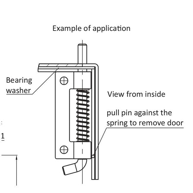 Right Door Spring Loaded Concealed Hinge with Screw-On Version - Image 4