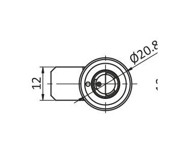 Tubular Key Cylinder Small Compression Latch, 6.4-9.5mm H Grip Range - Image 3