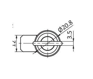 Small Compression Latch - Knob Style Cylinder, 3.2-6.4mm H Grip Range - Image 3