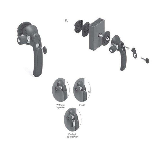 40mm Panel Thickness HVAC Slide Latch - External Cam - Image 1