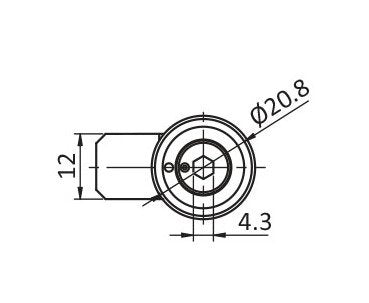 Hex Cylinder Small Compression Latch - 22.2-25.4mm H Grip Range - Image 3