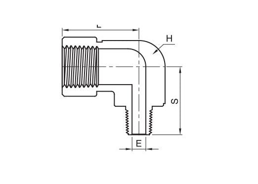 IRSE Series 1/8 Male to 1/16 Female Pipe Size Reducing Street Elbow - Image 2