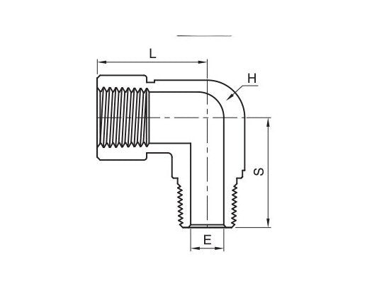 ISE Series 1" Street Elbow - NPT Threads, 316 Stainless Steel - Image 2