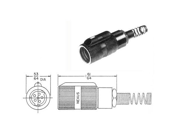 6-Contact Shielded Audio Plugs MIL-C-55116 - Image 1