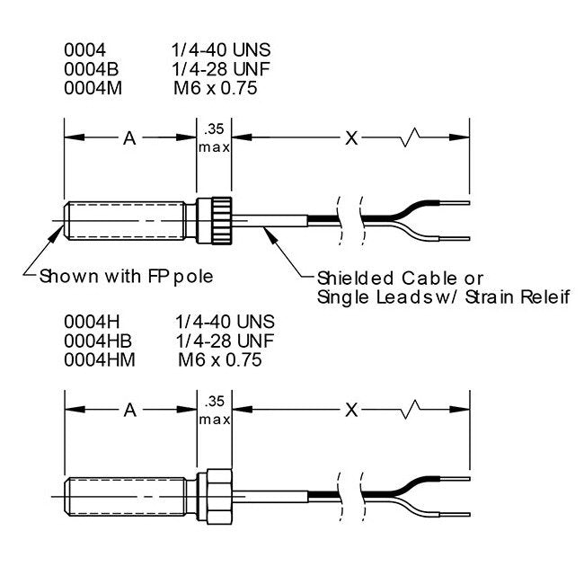 Magnetic Variable Reluctance Speed Sensor with M8 Lead Wire and Connector - Image 2