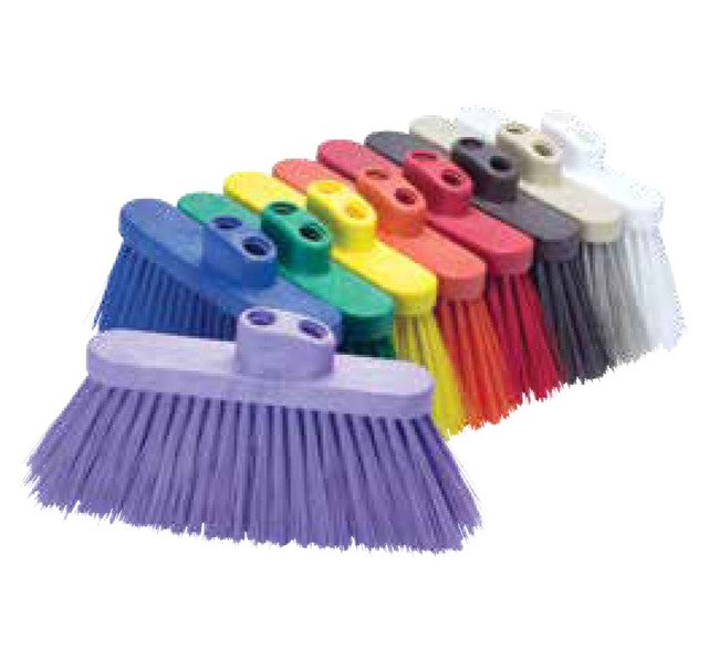 Tanis® White Filament Angle Broom with 4-inch Trim Length - Image 1