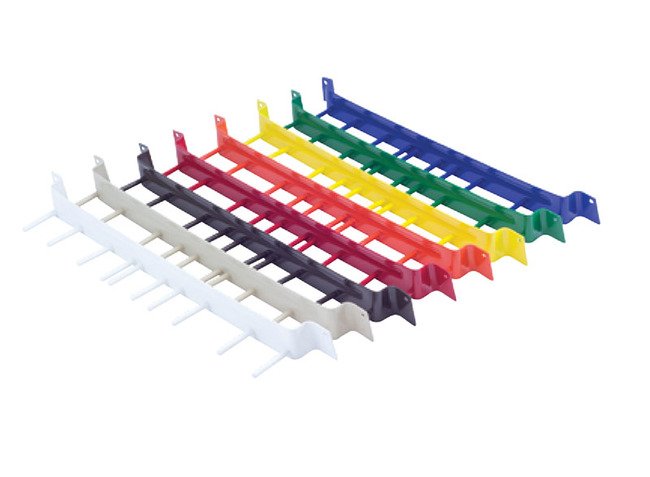Blue Aluminum Brush and Broom Hanger - Image 1