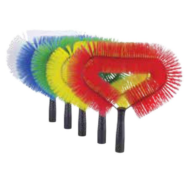 Tanis® 2 Inch Blue Curved Tube Cleaning Brush with 2-Inch Trim Length - Image 1