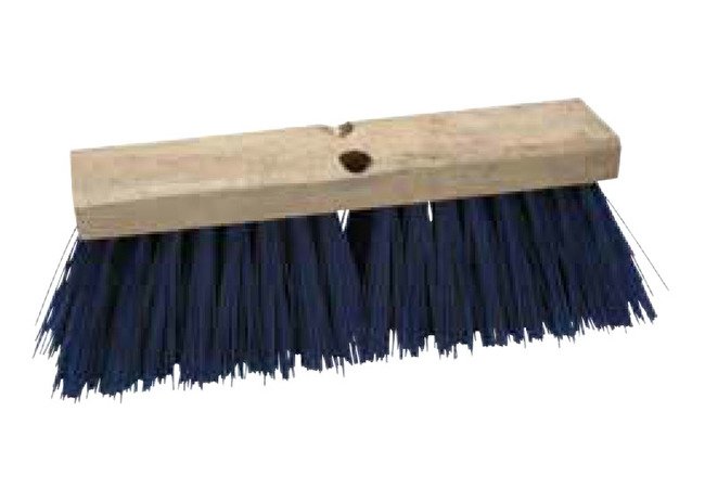 Tanis® 16-Inch Street Broom with Wood Block - Image 1