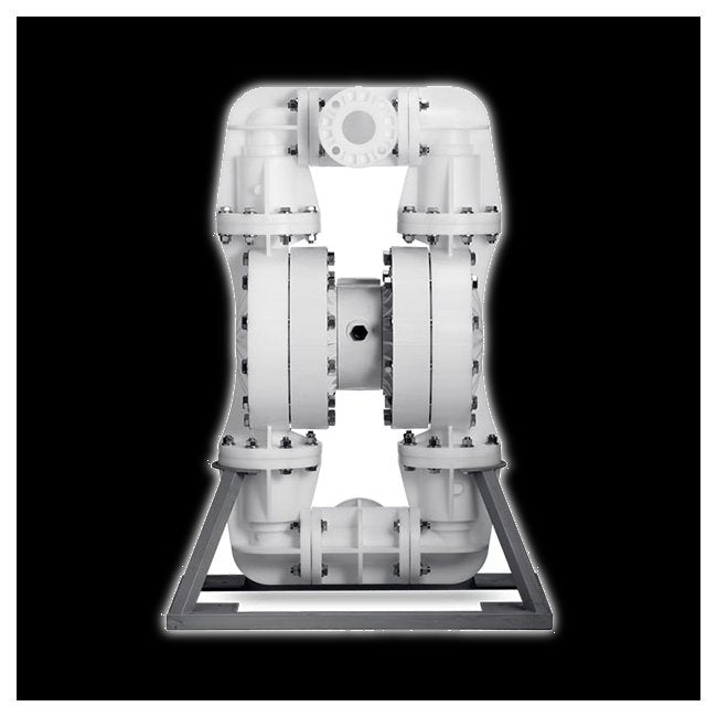3" Flanged PWR-FLO AODD Pump, Polypropylene with PTFE Diaphragm - Image 1