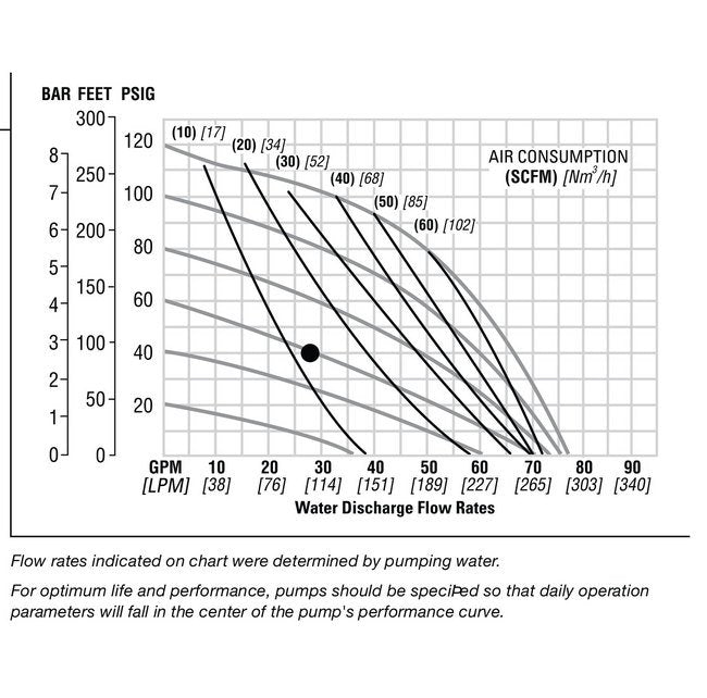 1 1/2" BSP PWR-FLO⢠AODD Pump, Ductile Iron w/ Santoprene® Diaphragm - Image 3