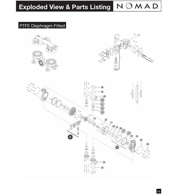 NOMAD PWR-FLO 2" Flanged Polypropylene AODD Pump - Image 3