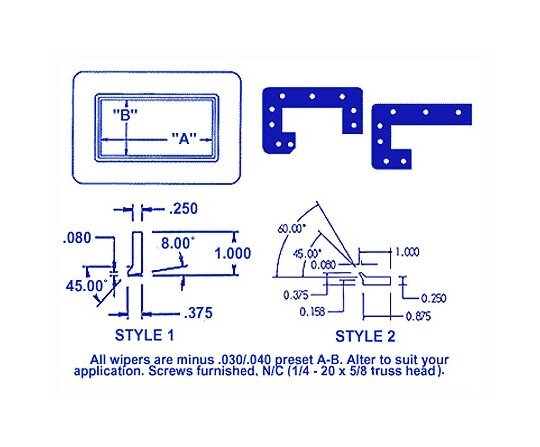 Master Wipe® Standard Way Wiper - 2.750x1.750 in - Image 2