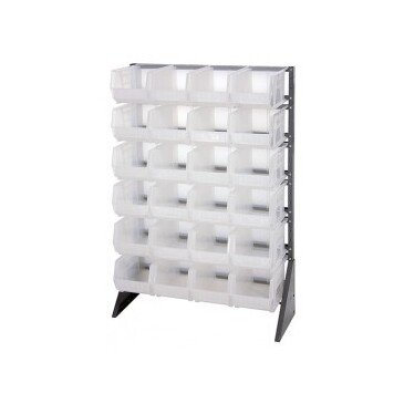 Heavy Duty Steel Shelving Unit with 24 QUS240CL Ultra Bins - Image 1
