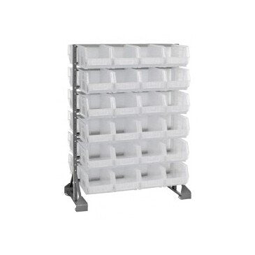 Industrial Steel Shelving System with 48 QUS240 Bins - Image 1