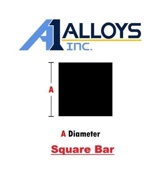 A-1 Alloys Brass 385 M30 Square Bar, 0.375 x 24 Inches - Image 1