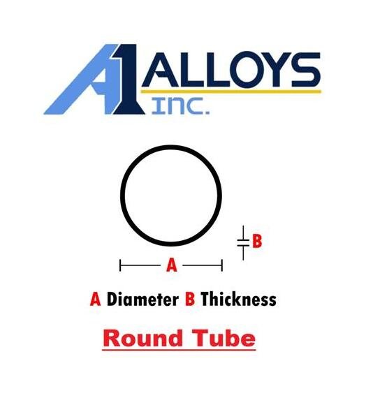 A-1 Alloys Stainless Steel 304 Round Tube, 7.5 x 0.25 x 240 - Image 1