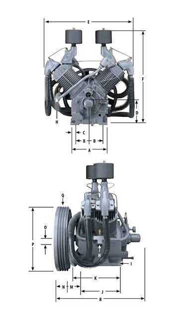 Gardner Denver PL Series Bare Air Compressor Pump - Image 2