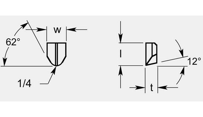 Vee Bottom Wall Auger Bit Set, 0.795-0.805 in - Image 1