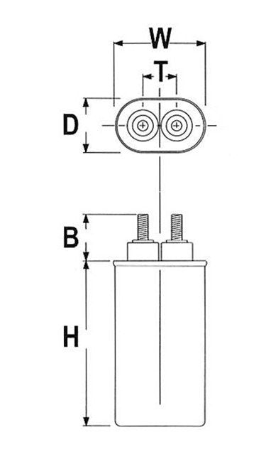 SCR Series Drawn Oval Capacitor - 0.5 µF, 3000 VDC - Image 2